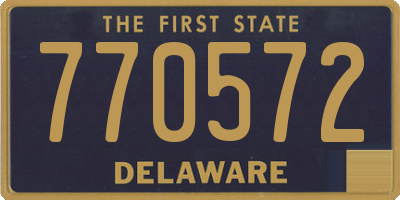 DE license plate 770572