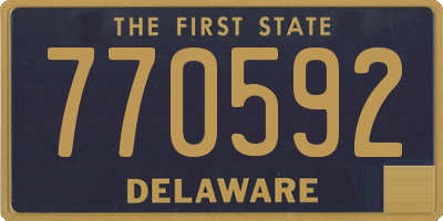 DE license plate 770592