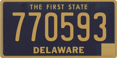 DE license plate 770593