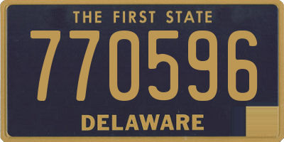 DE license plate 770596