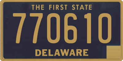 DE license plate 770610