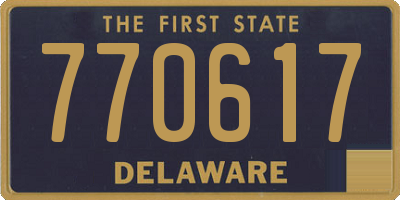 DE license plate 770617