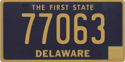 DE license plate 77063