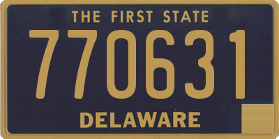 DE license plate 770631