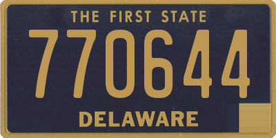DE license plate 770644