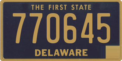 DE license plate 770645