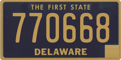 DE license plate 770668