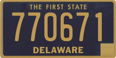 DE license plate 770671