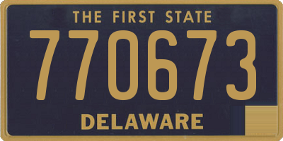 DE license plate 770673