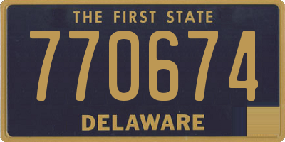 DE license plate 770674