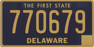 DE license plate 770679
