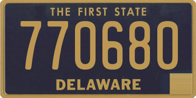 DE license plate 770680