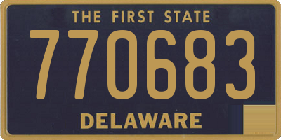 DE license plate 770683