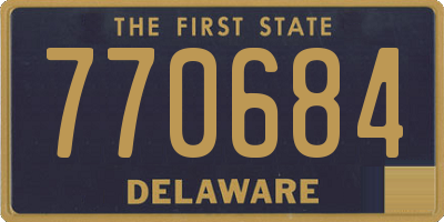 DE license plate 770684