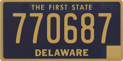 DE license plate 770687