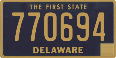 DE license plate 770694