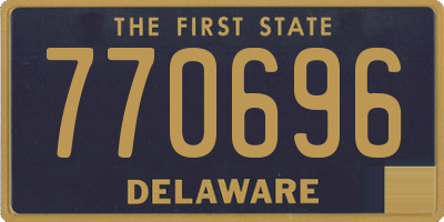 DE license plate 770696