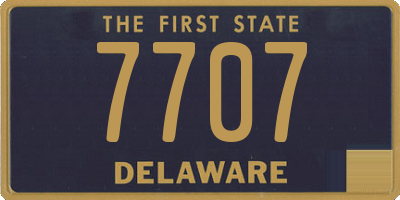 DE license plate 7707