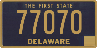DE license plate 77070