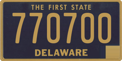 DE license plate 770700