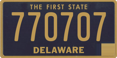 DE license plate 770707