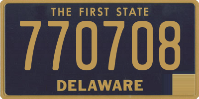 DE license plate 770708