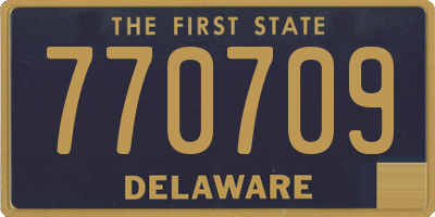 DE license plate 770709