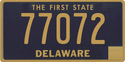 DE license plate 77072