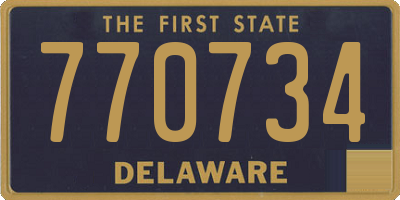 DE license plate 770734