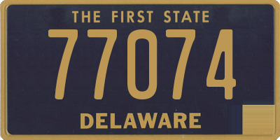 DE license plate 77074