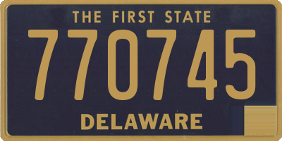 DE license plate 770745
