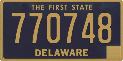 DE license plate 770748