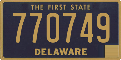 DE license plate 770749