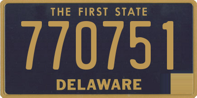 DE license plate 770751