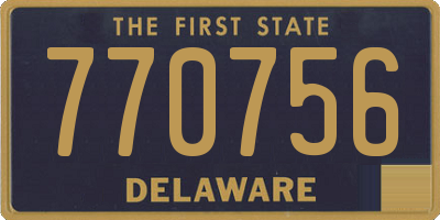 DE license plate 770756