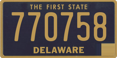 DE license plate 770758