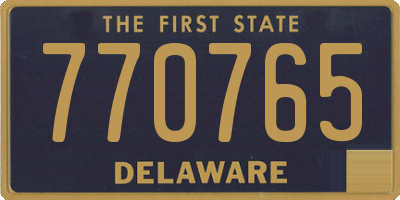 DE license plate 770765