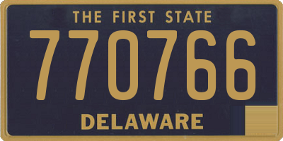DE license plate 770766