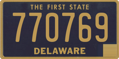 DE license plate 770769