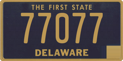 DE license plate 77077