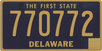 DE license plate 770772