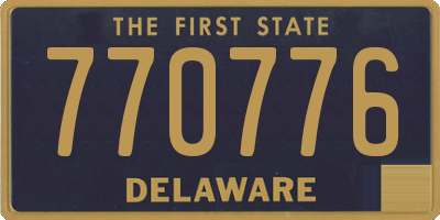 DE license plate 770776