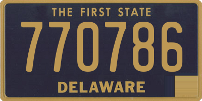 DE license plate 770786