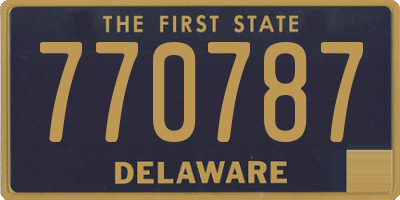 DE license plate 770787