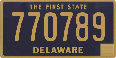 DE license plate 770789