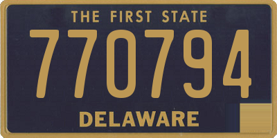 DE license plate 770794