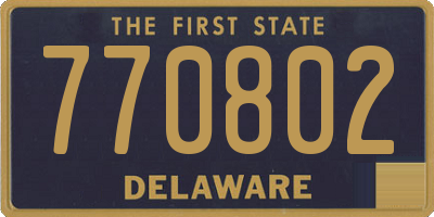 DE license plate 770802