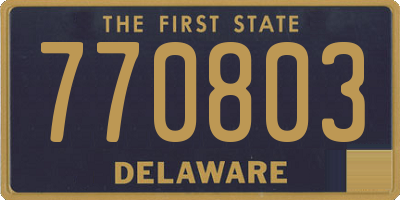 DE license plate 770803
