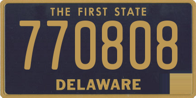 DE license plate 770808