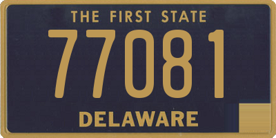 DE license plate 77081